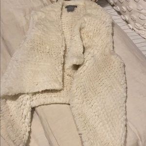 White bagatelle faux fur vest